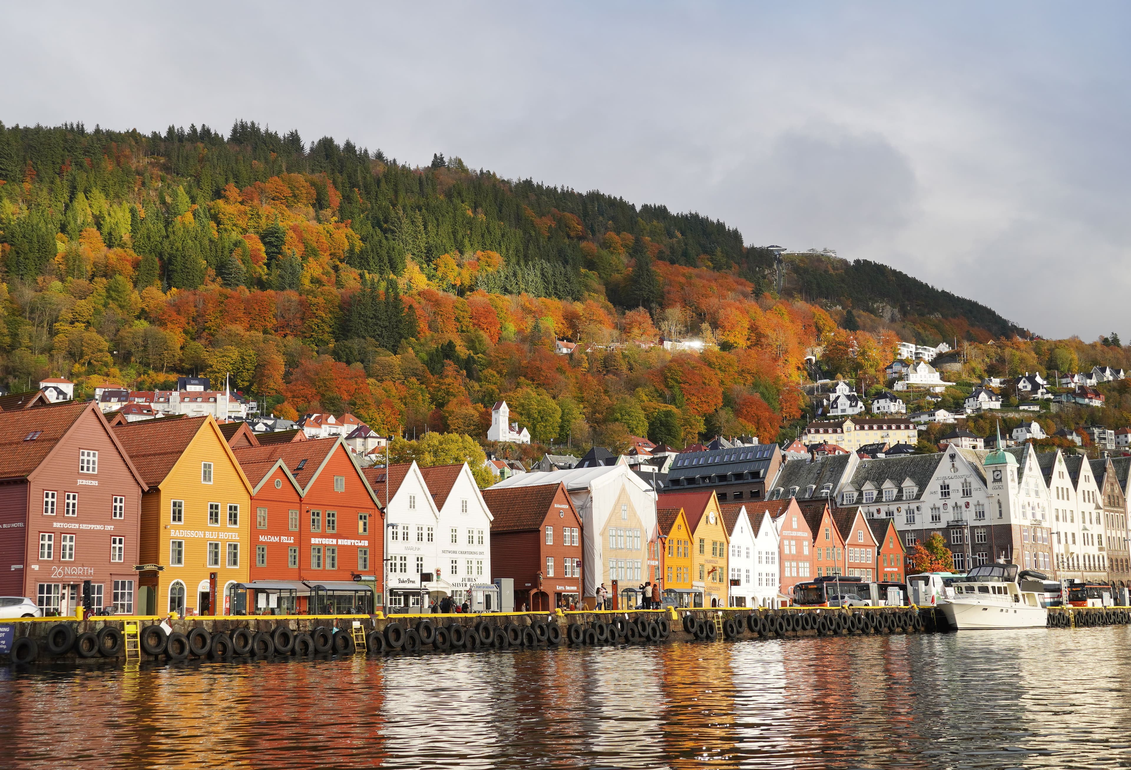 Bryggen waterfront in Bergen, Norway